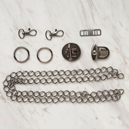  Çanta Aksesuar Seti Metal