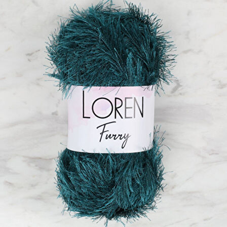  Furry Petrol Mavisi El Örgü İpi - RF039 - 34057