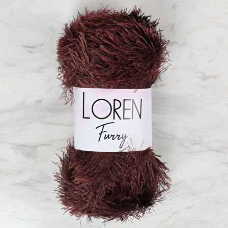  Furry Kahverengi El Örgü İpi - RF093 - 34064