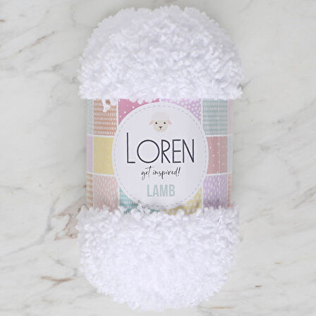  Lamb Beyaz El Örgü İpi - R001 - 34418