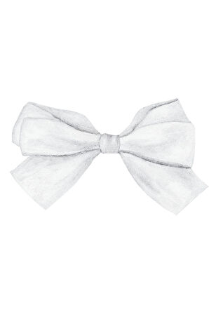 Saten Kurdele 6 cm Beyaz 5 Metre