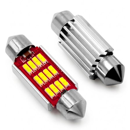 12 Ledli 39mm Sofit Led Ampül Beyaz Işık 12V (C5W)