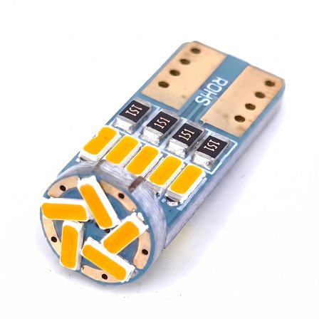 24V 15 Ledli Dipsiz T10 Park Ampulü Turuncu Işık (2 Adet)