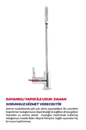 Su Arıtma Cihazları Için Lüks Musluk Gümüş Renkli Arıtma Musluk