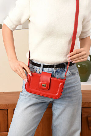 Kadın Şık Tasarımlı Omuzdan Asmalı Ayarlanabilir Kaliteli İşçilikli Çanta