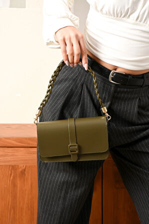 Kadın 2 Bölmeli  Elden Tutmalı Omuzdan Asmalı  Şık Kaliteli Çanta