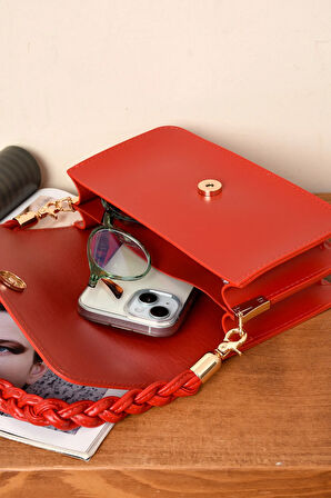 Kadın 2 Bölmeli  Elden Tutmalı Omuzdan Asmalı  Şık Kaliteli Çanta