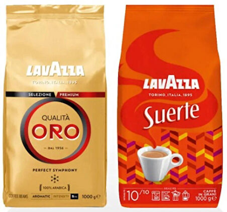 Qualità Oro + Suerte Çekirdek Kahve (1000gr) 2'Li Paket
