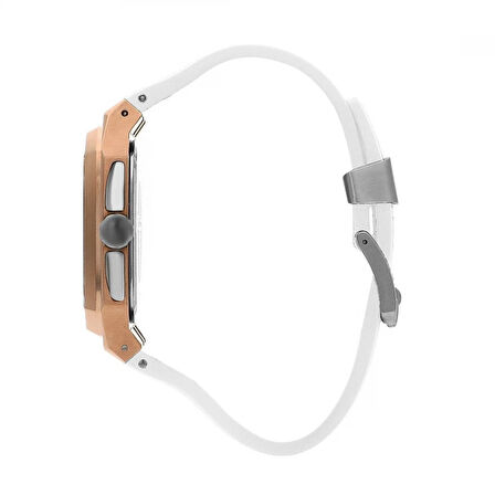 Quantum HNG1033.530 Erkek Kol Saati | Rose Gold Kronograf, Beyaz Kordonlu Özel Tasarım