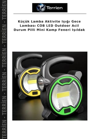 Küçük Lamba Aktivite Işığı Gece Lambası COB LED Outdoor Acil Durum Pilli Mini Kamp Feneri Işıldak