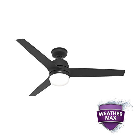 Hunter - Seawave Mat Siyah 132 Cm. - Dış Mekan Duvar Kumandalı Tavan Vantilatörü