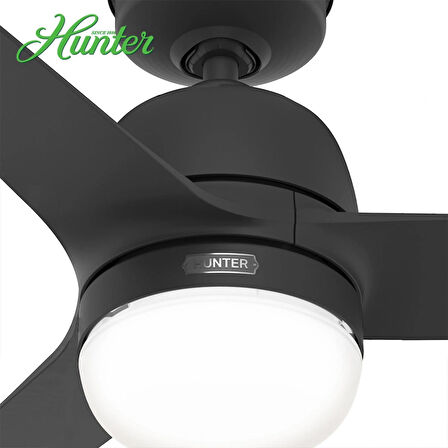 Hunter - Seawave Mat Siyah 132 Cm. - Dış Mekan Duvar Kumandalı Tavan Vantilatörü