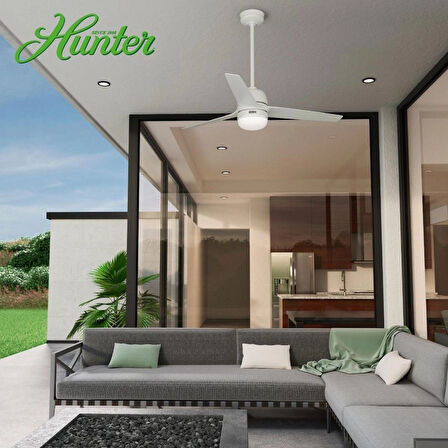 Hunter - Seawave Beyaz 132 Cm. - Dış Mekan Duvar Kumandalı Tavan Vantilatörü