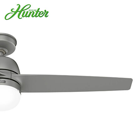 Hunter - Seawave Mat Gümüş 132 Cm. - Dış Mekan Duvar Kumandalı Tavan Vantilatörü