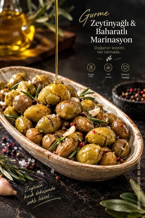 Ayvalık Cinsi El Kırması Sofralık Yeşil Zeytin 5 Kg