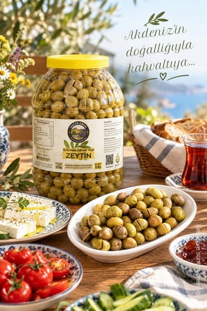 Ayvalık Cinsi El Kırması Sofralık Yeşil Zeytin 5 Kg