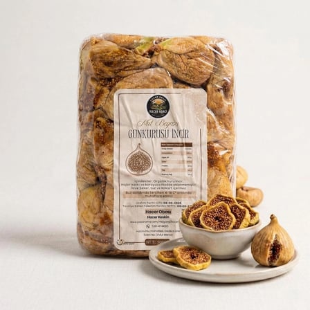 Hacer Obası Coğrafi İşaretli Mut Beyazı Gün Kurusu İncir 500 gr
