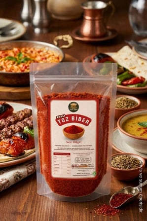 Hacer Obası Güneşte Kurutularak Üretilmiş Tatlı Kırmızı Toz Biber 100 gr