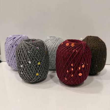 Pullu Pamuk İp (6mm sık pullu, %100 pamuk)