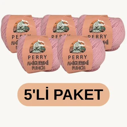 50 gr %100 Pamuk Amigurumi Punch Örgü İpi (5'li Paket)