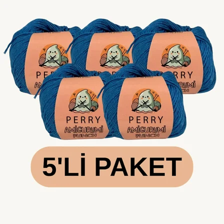 50 gr %100 Pamuk Amigurumi Punch Örgü İpi (5'li Paket)