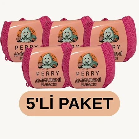50 gr %100 Pamuk Amigurumi Punch Örgü İpi (5'li Paket)