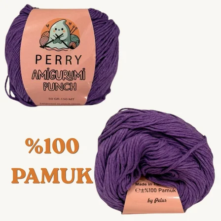 50 gr %100 Pamuk Amigurumi Punch Örgü İpi (5'li Paket)