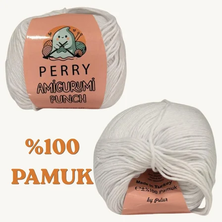 50 gr %100 Pamuk Amigurumi Punch Örgü İpi (5'li Paket)