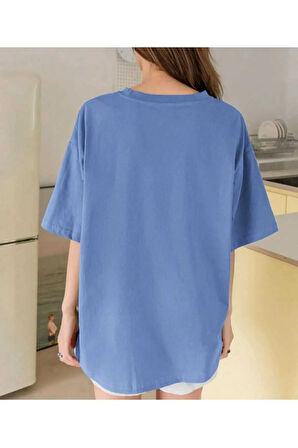 MALKOÇBEY  HOLIDAY BASKILI OVERSİZE UNİSEX BASİC T-ŞHİRT