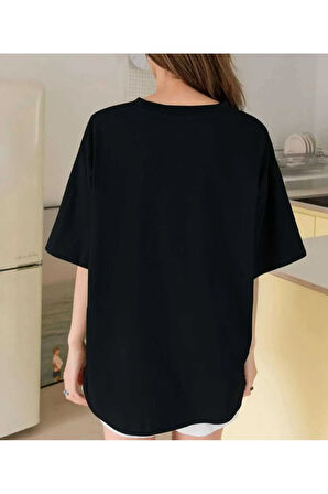 MALKOÇBEY  HOLIDAY BASKILI OVERSİZE UNİSEX BASİC T-ŞHİRT