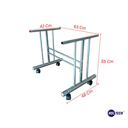  Tekerlekli Orta Sehpa Ayağı Tekerli Metal Masa Ayağı