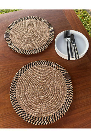 El Yapımı Hasır Dokulu 2’li Supla – Leke Tutmaz, Şık Sofralar İçin