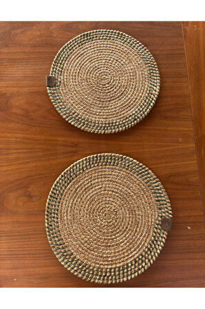 El Yapımı Hasır Dokulu 2’li Supla – Leke Tutmaz, Şık Sofralar İçin