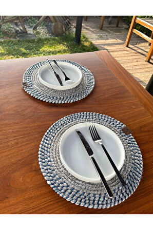 El Yapımı Hasır Dokulu 2’li Supla – Leke Tutmaz, Şık Sofralar İçin