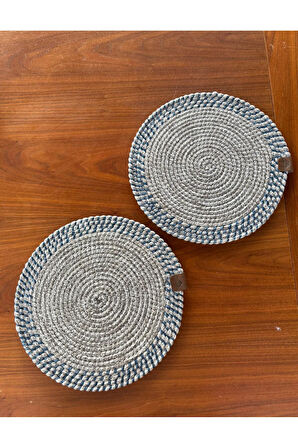 El Yapımı Hasır Dokulu 2’li Supla – Leke Tutmaz, Şık Sofralar İçin