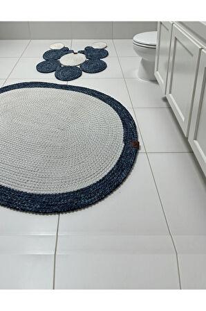 2'li Modern Hasır Görünümlü Banyo Paspası - Modern Dokunuş