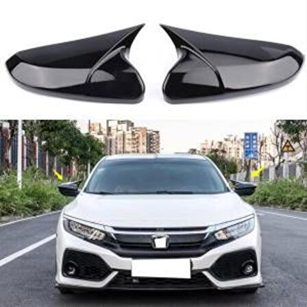 Honda Civic FC5 2016-2019 Yarasa Ayna Kapağı Batman Piano Black