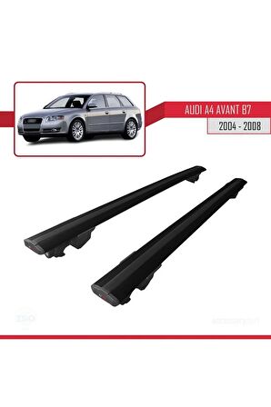 Audi A4 (B7) AVANT 2004-2008 Arası ile uyumlu HOOK Model Anahtar Kilitli Ara Atkı Tavan Barı SİYAH