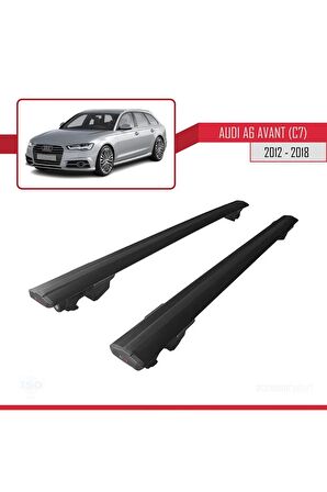 Audi A6 (C7) Avant 2012-2018 Arası ile uyumlu HOOK Model Anahtar Kilitli Ara Atkı Tavan Barı SİYAH