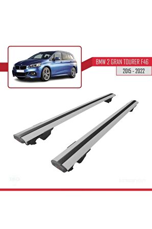 Bmw 2 Series Gran Tourer (F46) 2015-2022 Arası HOOK Model Anahtar Kilitli Ara Atkı Tavan Barı GRİ