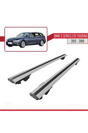 BMW 3 Serisi (F31) TOURING 2012-2019 Arası  HOOK Model Anahtar Kilitli Ara Atkı Tavan Barı GRİ