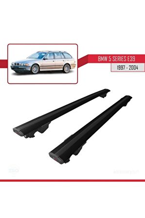 BMW 5 Serisi (E39) 1997-2004 Arası ile uyumlu HOOK Model Anahtar Kilitli Ara Atkı Tavan Barı SİYAH