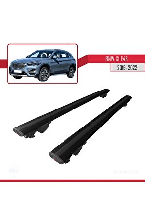 BMW X1 (F48) 2016-2022 Arası ile Uyumlu HOOK Model Anahtar Kilitli Ara Atkı Tavan Barı SİYAH