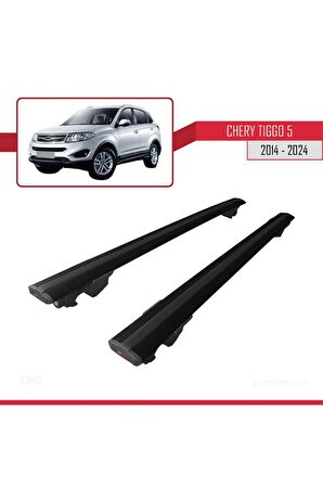 Chery Tiggo 5 2014 ve Sonrası ile uyumlu HOOK Model Anahtar Kilitli Ara Atkı Tavan Barı SİYAH