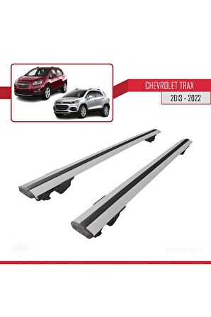 Chevrolet Trax 2013-2022 Arası ile uyumlu HOOK Model Anahtar Kilitli Ara Atkı Tavan Barı GRİ