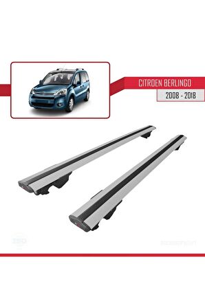 Citroen Berlingo 2008-2018 Arası ile uyumlu HOOK Model Anahtar Kilitli Ara Atkı Tavan Barı GRİ
