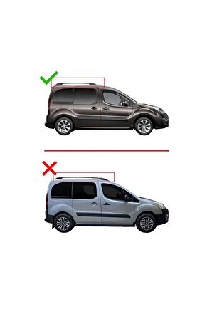 Citroen Berlingo 2008-2018 Arası ile uyumlu HOOK Model Anahtar Kilitli Ara Atkı Tavan Barı SİYAH