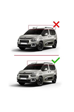 Citroen Berlingo 2023 2024 HOOK Model Anahtar Kilitli Ara Atkı Tavan Barı GRİ