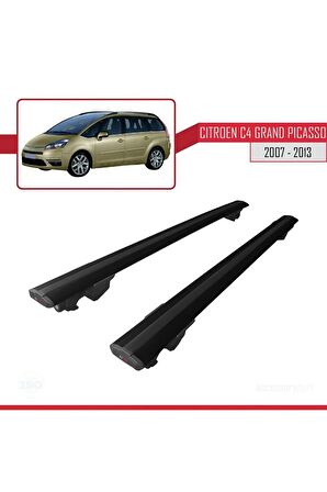 Citroen C4 Grand Picasso 2007-2013 Arası  HOOK Model Anahtar Kilitli Ara Atkı Tavan Barı SİYAH