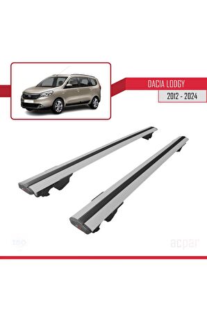Dacia Lodgy 2012 ve Sonrası ile uyumlu HOOK Model Anahtar Kilitli Ara Atkı Tavan Barı GRİ